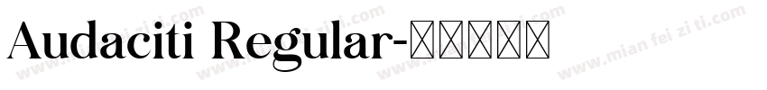 Audaciti Regular字体转换
